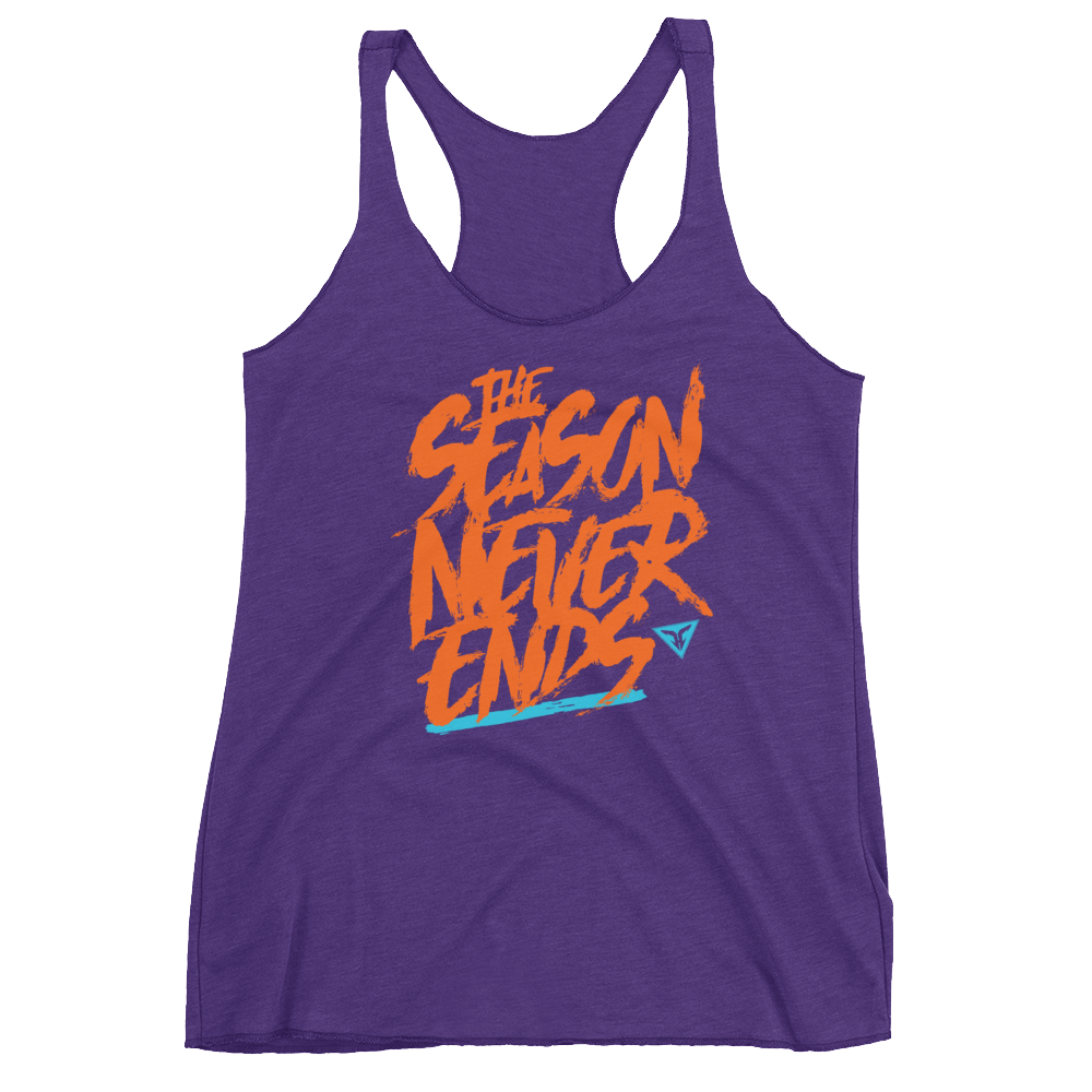 Season Never Ends ladies purple tank top