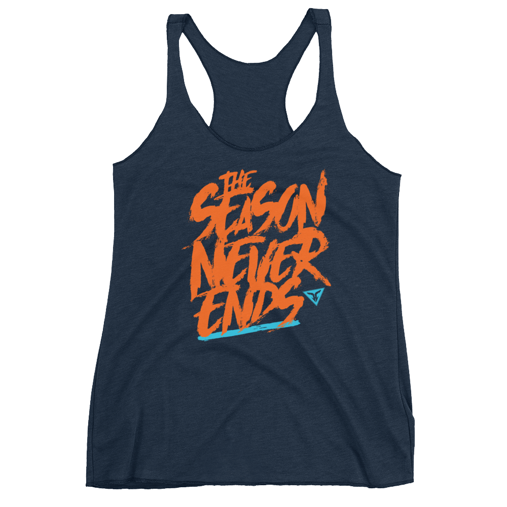 Season Never Ends ladies vintage navy tank top