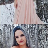 Sexy Sweetheart Beaded A-Line Pink Long Prom Dress Chiffon Evening dress - Thumbnail 3