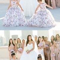 Floral Cute Flower Girl Dresses with 3D Flower for Wedding Party - Thumbnail 1