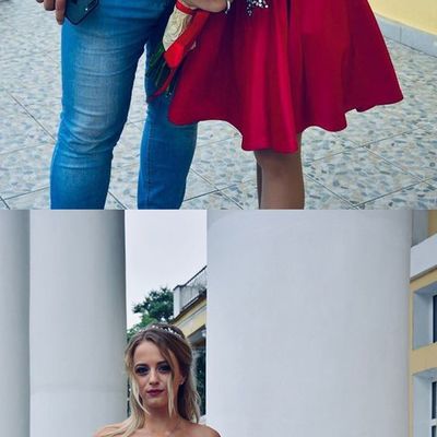 Cute sweetheart a-line red satin short homecoming dress party dress with beads pockets - Thumbnail 4