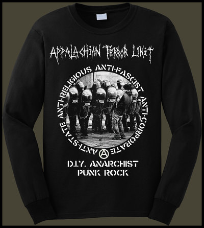 APPALACHIAN TERROR UNIT -"DIY Anarcho Punk" Long Sleeve Shirt