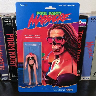 Pool Party Massacre Yellow and Black Headless Party Guest