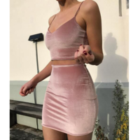 Sexy V-neck Sleeveless Two-Piece Dress - Thumbnail 2