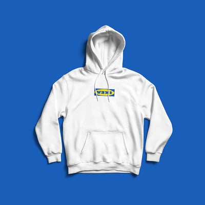 IKEA UPSIDE DOWN HOODIE WHITE