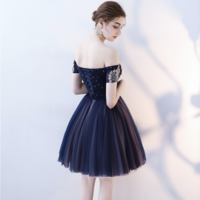 Cute tulle lace off shoulder short prom dress, homecoming dress - Thumbnail 3