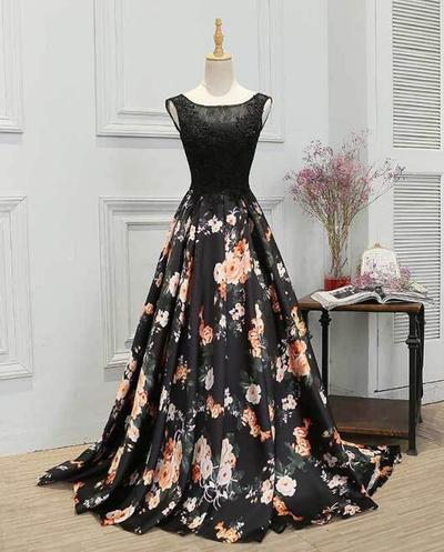 Beauty Sexy Printing Long Prom Dress,Cheap Evening Dress