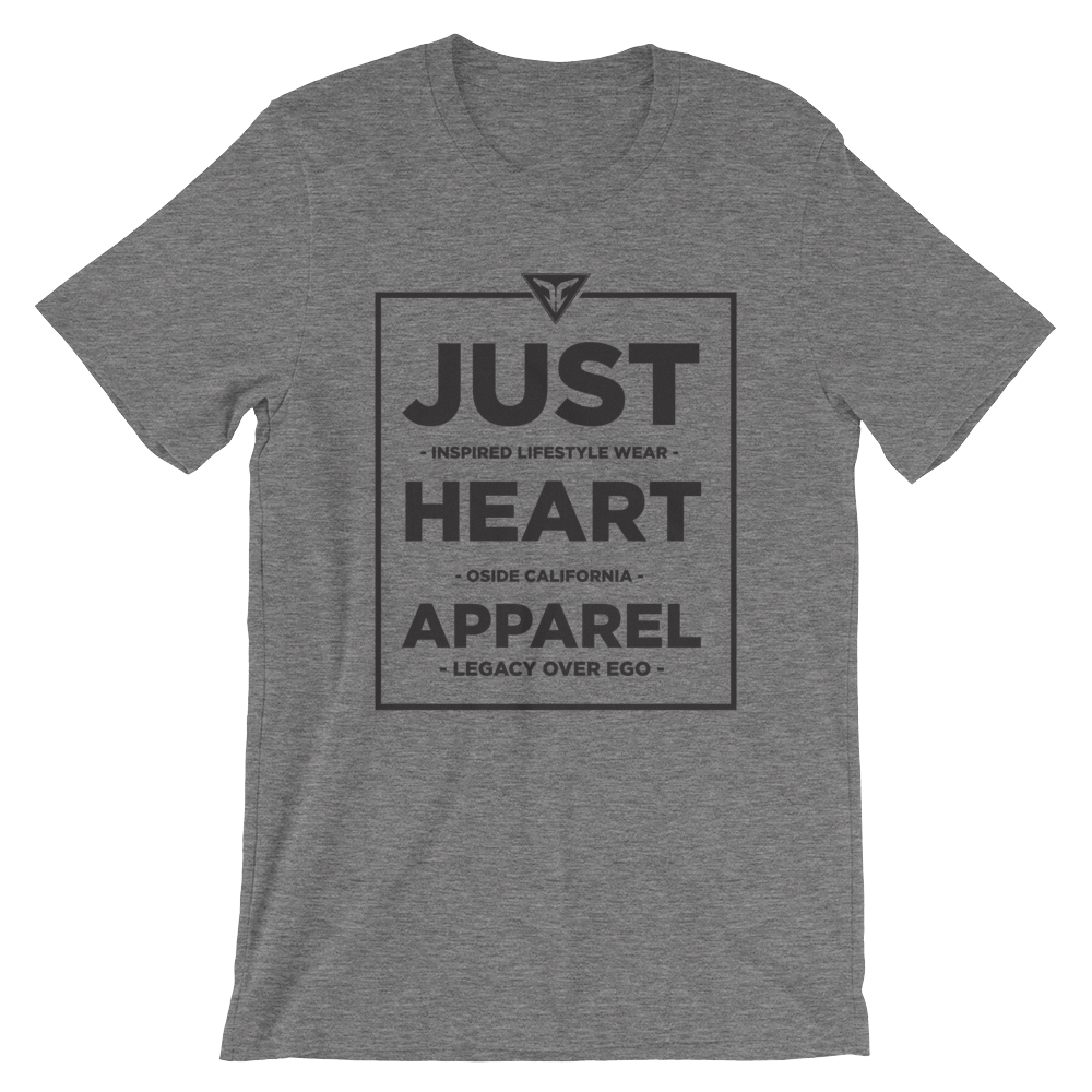 Just Heart #LegacyoverEgo grey unisex tee