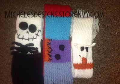 Nightmare before Christmas inspired scarf set65
