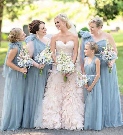 Plus Size One Shoulder Bridesmaid Dresses for Wedding Party