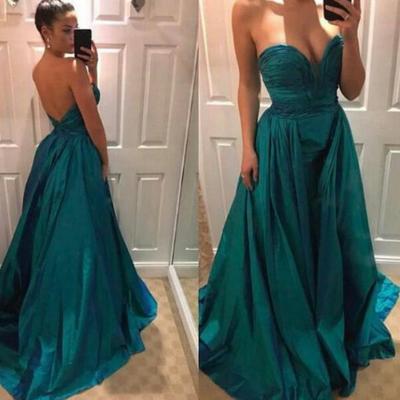Dark green mermaid prom dress ruched evening formal party gowns - Thumbnail 5