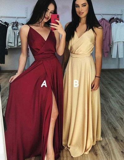 Sexy Split Side Long Prom Dresses Under 100