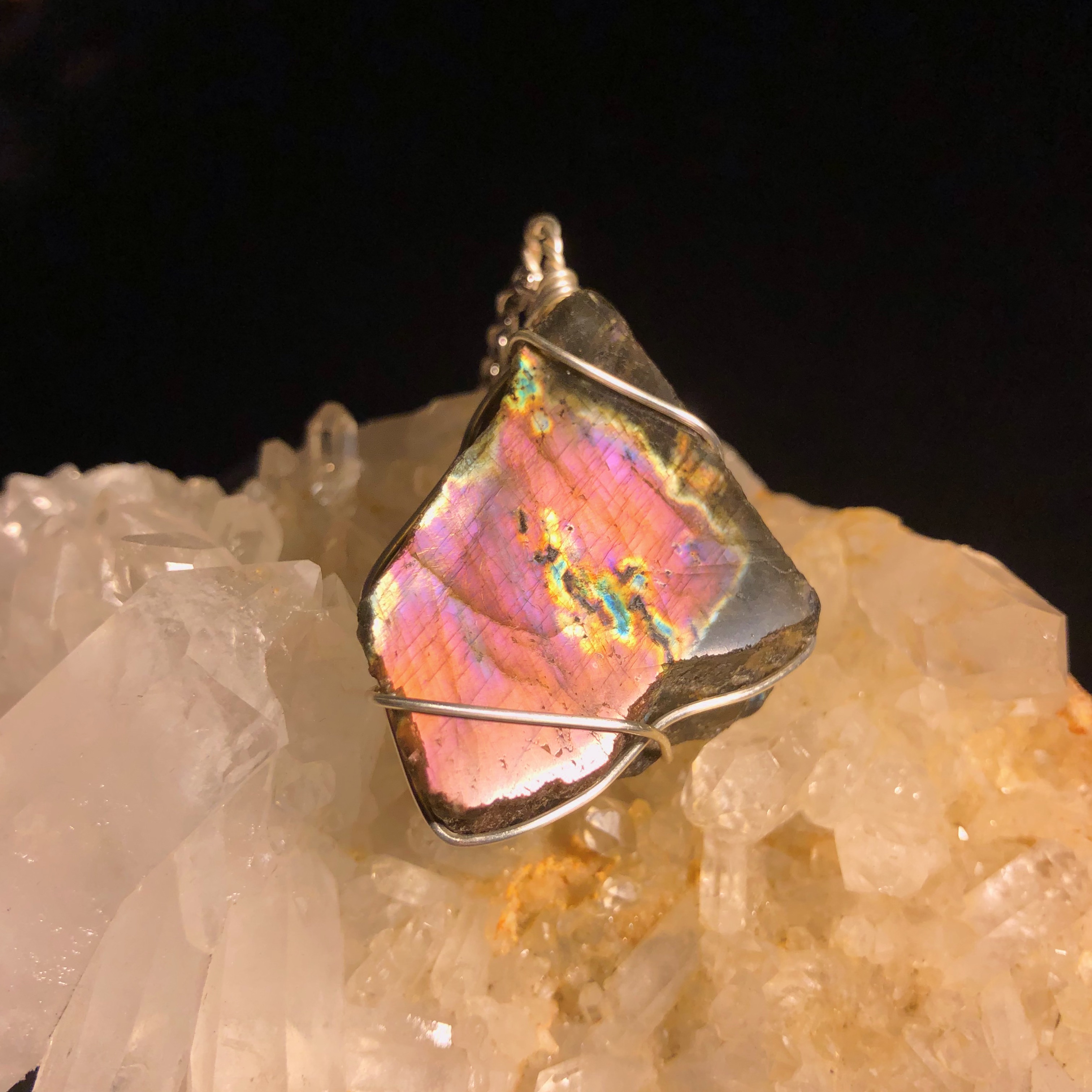 Pink Labradorite Necklace