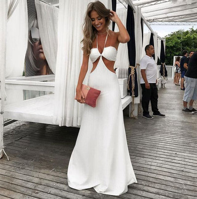 Sexy White Long Prom Dresses for Women