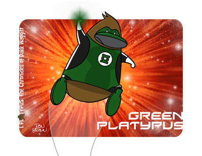 I, Platypus: Green Platypus/Lantern Large Print