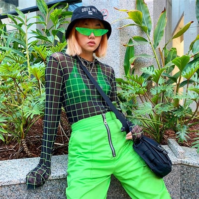 Free Shipping-GRID MESH TOP