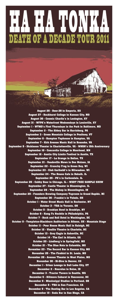 Poster - Vintage Death of a Decade Tour - 2011