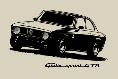 Alfa romeo gta t-shirt. classic car shirt, vintage car tee