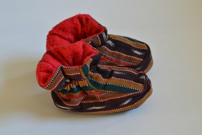 Size 4.5-5 Infant/Toddler Cotton Woven Booties