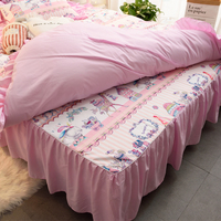 New pink circus bed skirt four-piece suit - Thumbnail 2