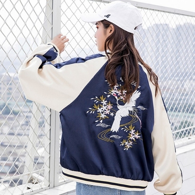 Harajuku Fashion Crane Crane Jacket