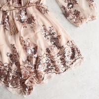 Reverse - Life Of The Party Strapless Sequin Romper - Rose Gold - Thumbnail 2
