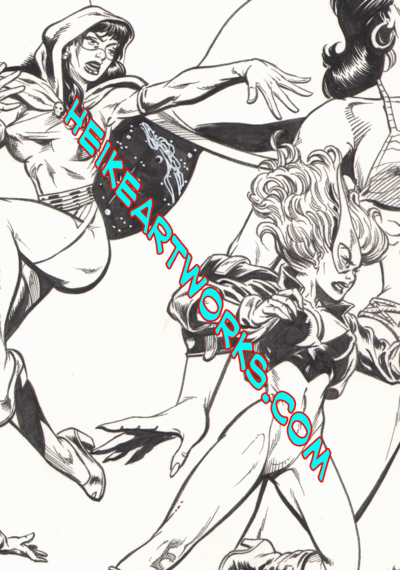 Femforce # 140 Splash Page--Art by Mark Heike and Jeff Austin!