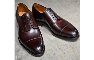 Handmade Men's Formal Shoes, Burgundy Leather Cap Toe Lace Up Formal Shoes