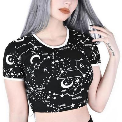 Gothic Cosmic Galaxy Star Tee