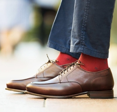 Handmade Men's Classic Shoes,Men's Tan Brown Leather LaceUp Formal Shoes