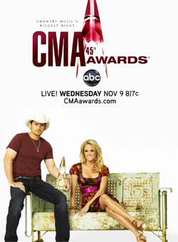 CMA AWARDS (Keith Urban, Zac Brown, Miranda Lambert, Rascal Flatts & Natasha Beddingfield, Lady Antebellum, Kenny Chesney, Sugarland, Carrie Underwood