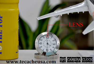 Spy Covert Camera Desk Clock Nanny Cam DVR