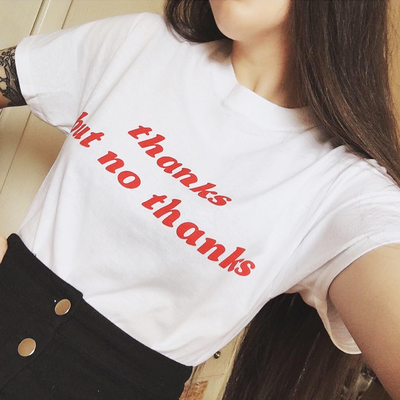 Free Shipping-"THANKS BUT NO THANKS" TEE