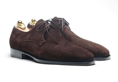 Handmade Men's Classic Collection, Men's Burgundy Suede Classic Fashion Shoes