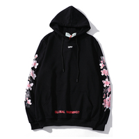 Harajuku new cherry blossom flower bee hoodies - Thumbnail 4