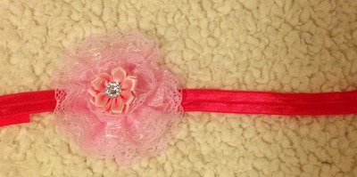 Lace Flower headband (w embellishment)