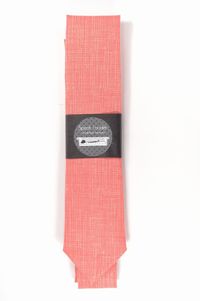 Coral necktie Mens Tie Skinny Necktie