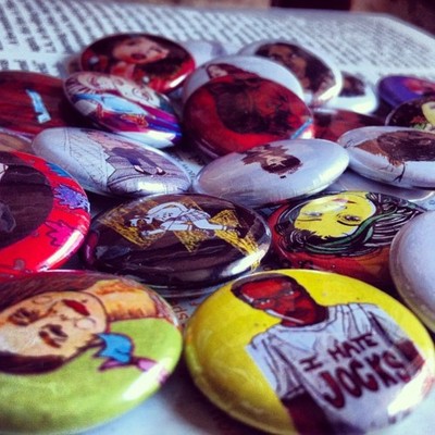 Feminist Playing Cards Buttons! Take yr pick!