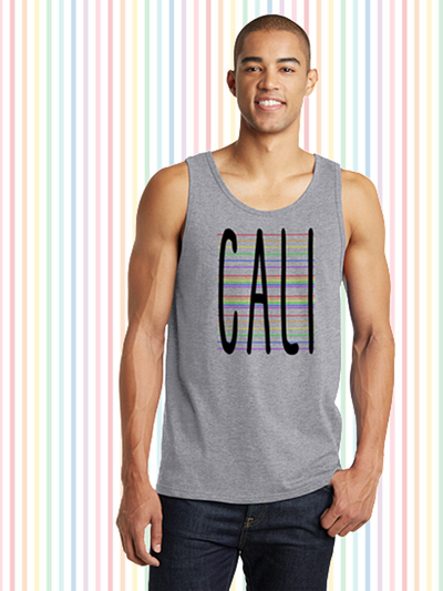 CALI Rainbow Athletic Tank Top