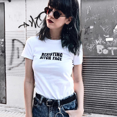 Free Shipping-RESISTING BITCH FACE TEE