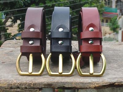 Men's Brown Belt Full Grain Genuine Leather,Non-Layered,Men Leather Belt