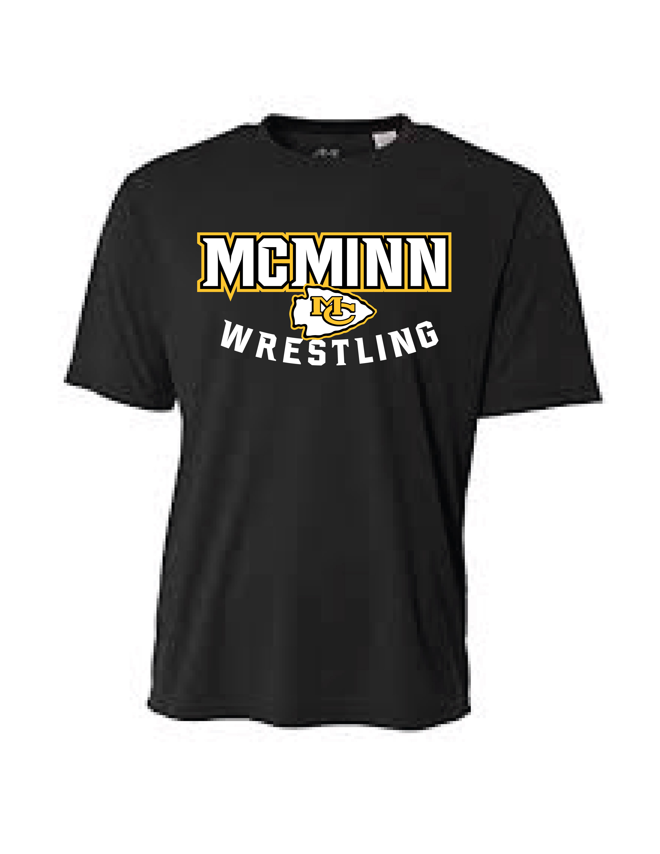 McMinn Wrestling performance shirt and fight shorts