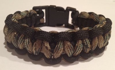 Chunky Parachute Bracelet - Army & Black