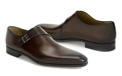 Handmade Men's Monk Shoes, Men's Dark Brown Leather Monk Strap Casual Shoes.