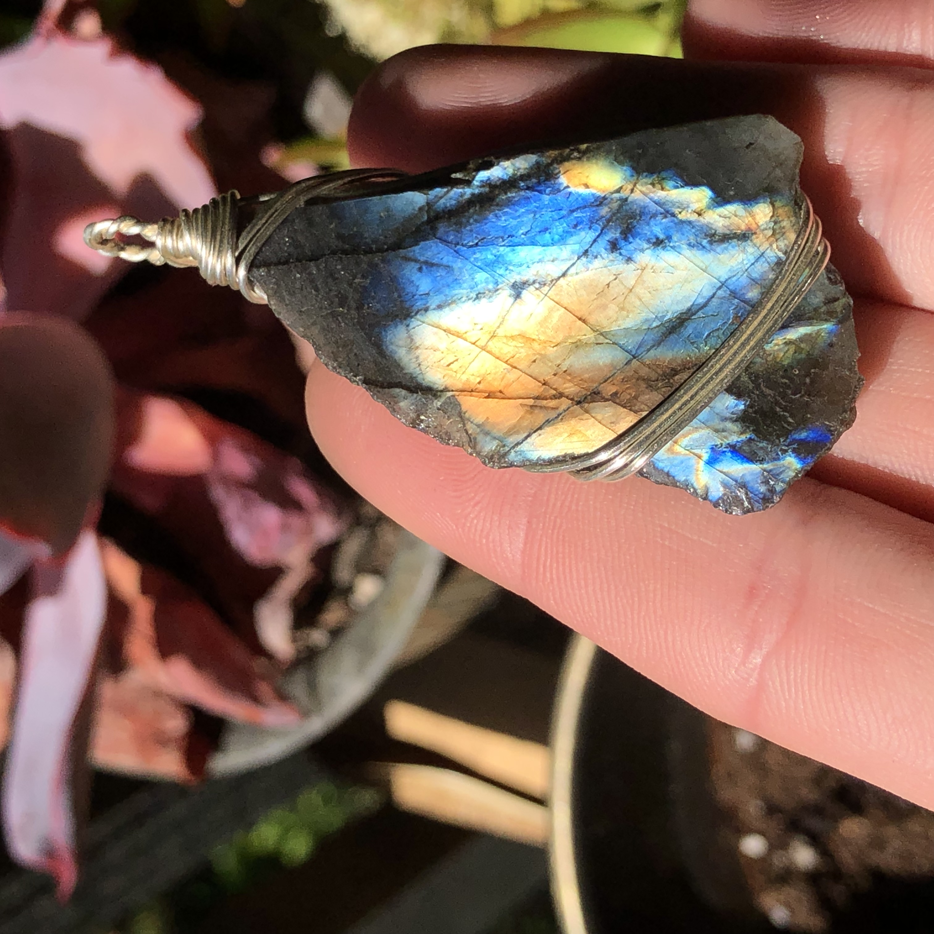 Blue & Gray Labradorite Necklace