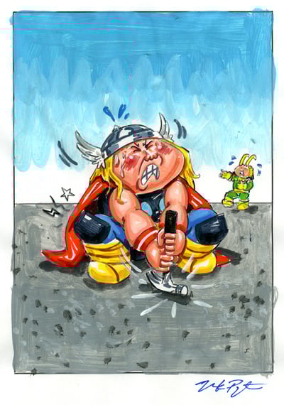 Sore THOR / As GORDON Color Rough - Marveless Kids Series 1 2019