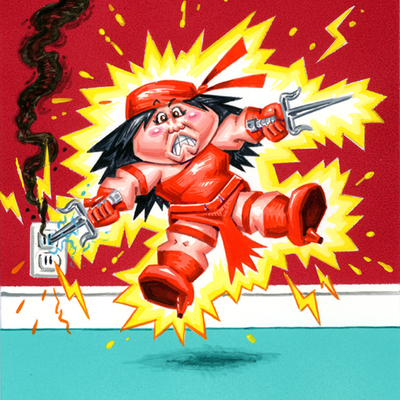 Elektra cuted / saiin' sarah final art - marveless kids - series 1 2019 - Thumbnail 4