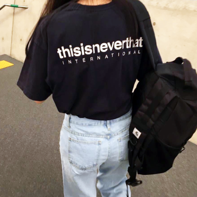 Free Shipping-"THIS IS NEVER THAT" INTL TEE IN BLACK