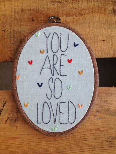 You are so loved -mint oval