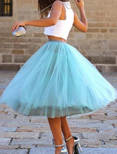 Mint Green Tulle Women's Skirt